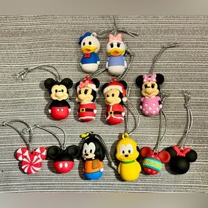 Disney Mickey & Friends Mini Ornaments Minnie Donald Daisy Pluto Goofy 12 Count